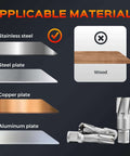 Bonvoisin annular cutter set for mag drill, 12 carbide-tipped bits, 1/2"–1-1/16" dia, Weldon 3/4" shank.