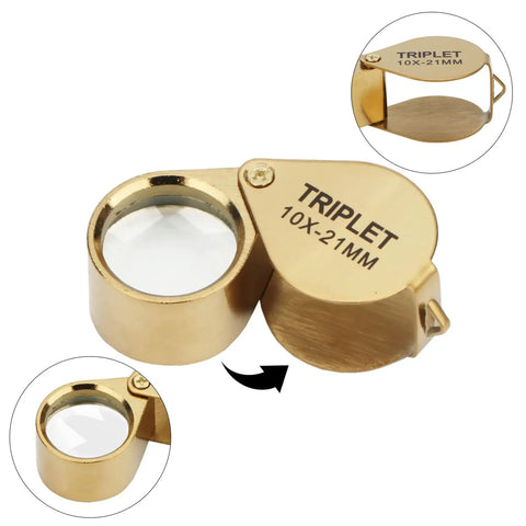 10X Folding Pocket Jeweler Loupe Magnifier With Ultra Clear Lens For Inspecting Jewelry Stamps And Tiny Details On The Go Portable Eye Loop Magnifying Tool For Jewelry Makers And Collectors