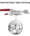 Built Tough Heavy Duty Toggle Latch Clamp with 2000 lbs holding capacity, close-up of double nuts design for stronger hold.