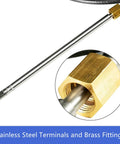 15 Foot Boat Steering Cable For Outboard Rotary Steering SSC6215 with trapped nut end and stainless steel terminal detail