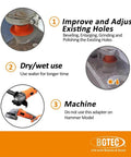 BGTEC 8-piece diamond core drill bit set, vacuum brazed hole saw kit for porcelain tile and stone; sizes 25–75 mm.