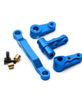 Bombproof Metal Steering Block And C Hub Carrier Suspension Arm Kit For Rc Cars Sick Upgrade Assembly Replacement Parts, Blue metal parts.