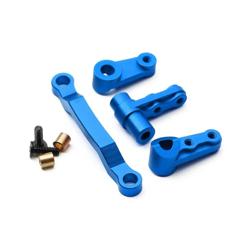 Bombproof Metal Steering Block And C Hub Carrier Suspension Arm Kit For Rc Cars Sick Upgrade Assembly Replacement Parts, Blue metal parts.