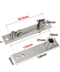 Top And Bottom Secret Door Hinge Set Stainless Steel Pivot Swing Door Hardware For Bedroom And Living Room with measurements