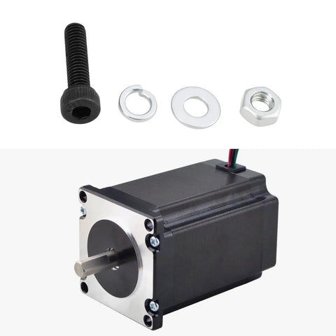 2 Pack NEMA 23 Stepper Motor Mounting Brackets 132x65mm Rock Solid Aluminum, Precise Alignment, 47mm Standard Hole Spacing, Heavy Duty Mounting Plates For DIY CNC And 3D Printer Projects with bolt, washer, and nut