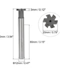 Heavy Duty T Slot Milling Cutter With 20mm Cutting Diameter And 3mm Depth, 12mm Shank, Tungsten Carbide Tip, 6 Flutes End Mill