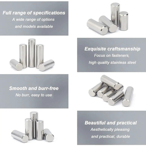 Heavy Duty Dowel Marker Pins Set 1 Mm And 1.5 Mm 300 Pcs 304 Stainless Steel Locating Pins Kit showcasing smooth finish and variety