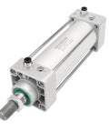 Pneumatic Air Cylinder With 50mm Bore And 100mm Stroke, Double Acting, Single Rod, M16x1.5 Threaded Rod, 1 Quarter Inch Port