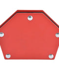 Heavy Duty Magnetic Welding Stand Tool With Powerful 22kg Grip For Precise Part Fixing And Secure Projects Using Durable Alloy Steel Design, front view, red alloy steel.