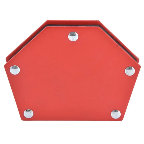 Heavy Duty Magnetic Welding Stand Tool With Powerful 22kg Grip For Precise Part Fixing And Secure Projects Using Durable Alloy Steel Design, front view, red alloy steel.