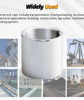Half Inch NPT Threaded Full Coupling Aluminum 6061 T6 Schedule 40 Pipe Fitting 2 Pack Durable Rust And Corrosion Resistant For Plumbing Air And Industrial Projects, aluminum coupling used in industrial piping