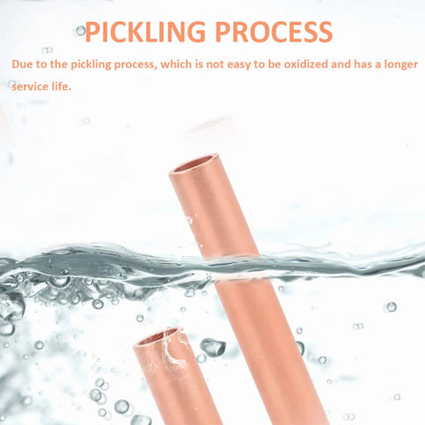 Copper tubes submerged in water highlighting pickling process for 480 Piece Wire Ferrules Kit Copper Crimp Connectors In 7 Sizes AWG 6 To 18 Non Insulated Electrical Butt Terminal Assortment With Heat Shrink Tubing For Pro DIY Electrical Projects