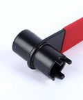 Close-up of Dual Head Angle Grinder Wrench with Four Claw End showing hex socket and red handle