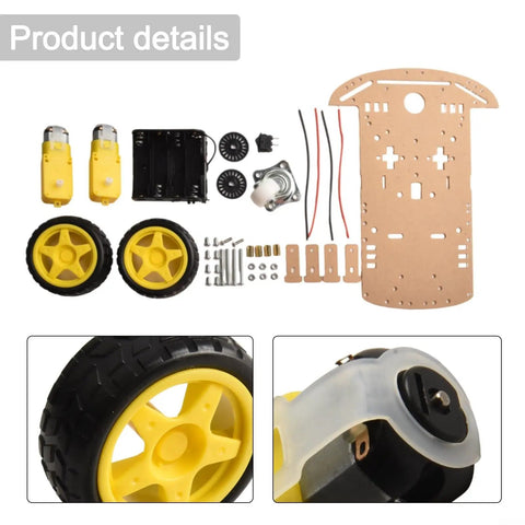 Arduino Compatible 2WD Smart Robot Car Chassis Kit With Speed Encoder For DIY Projects And Competitions components