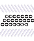 22Pcs Garage Door Quiet Hinge Sleeves And Shaft Gaskets Kit 11mm Inner Diameter 80mm Length Low Friction Durable Hinges For Smooth Open Close Maintenance, white sleeves and black gaskets