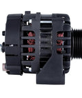 Side view of 12V Marine Alternator Replacement For Inboard Sterndrive 75 Amp Valeo OEM 3884950 with visible pulleys
