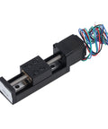 Sick Linear Rail Slide Actuator With 28 Stepper Motor And 50mm Stroke For DIY CNC Router X Y Z Accuracy Motion Stage Build, compact design with wiring.