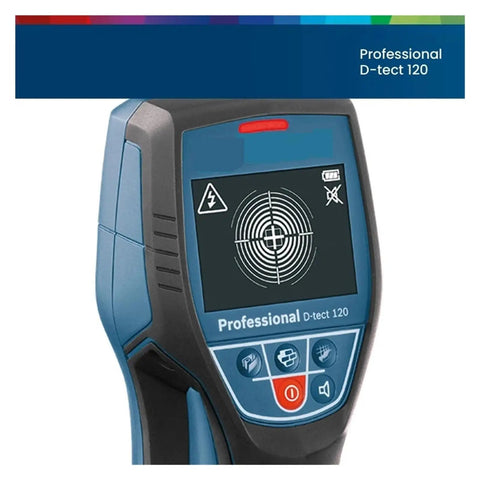 No Sweat Wall Scanner Hooked Up Instantly Catches Copper Pipes Hidden Wires And Wooden Studs Through Drywall Or Solid Concrete Dead On Accuracy Up To 120mm Deep handheld device screen.