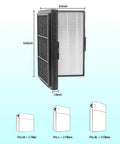Smokestop Filter For Blueair Pro M L XL Air Purifiers With True HEPA And Carbon Folding Filter dimensions and compatibility