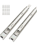 18 Inch Full Extension Drawer Slides Side Mount Ball Bearing Quiet Glide, Heavy Duty, 10 Pairs With Screws, 100 Lb Capacity