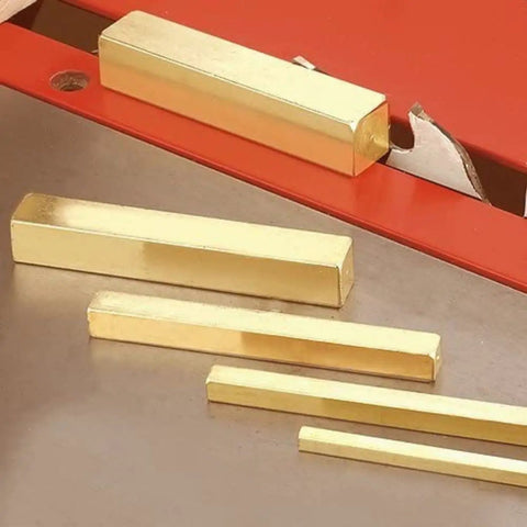 Brass Set Up Gauge Blocks, Stackable 5 Piece Set, Each Two And A Half Inch Long, Quick And Accurate Router Depth Adjustments, Fence To Cutter Spacing Tool For Plunge Routers And Router Tables, brass blocks on router table