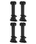 Adjustable Furniture Legs 46mm Base Thin Height 150-180mm, 4 Pack Leveling Feet For Bed Frame Sofa Coffee Table Cabinet Black Heavy Duty Easy Install Anti Slip Sturdy Support Low Profile Design, black plastic legs set