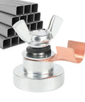 Heavy Duty Magnetic Welding Ground Clamp With Super Strong Hold For Metal Fabrication And Shop Repairs, showing a close-up of the clamp component.
