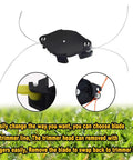 AC052N1 2 In 1 Pivoting Fixed Line And Bladed Head ACFHRL2 for 18V 24V 40V trimmers showing interchangeable line and blade.
