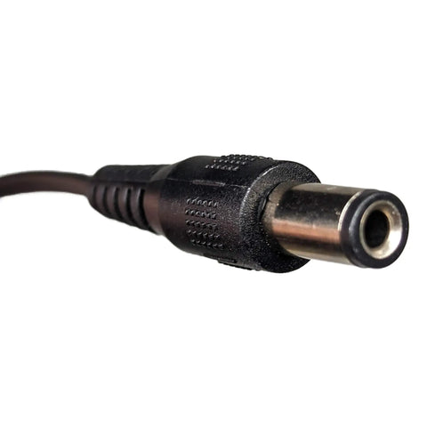 Close-up of connector for 20V Li Ion Battery Charger For Cordless Leaf Blowers And Lawn Gear OEM Replacement ETL Certified 21V DC 0.5A Output