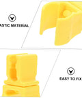 All Weather Game Ready Football Goal Connector Clips close-up showing durable yellow plastic and easy install feature.
