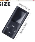Compact Portable MP3 Player With 1.8 Inch LCD Display Multifunction Music Player Earphones Included Built In Photo Video
