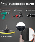 6 Inch Car Polishing And Buffing Sponge Pads Kit With Wool Bonnet Pads For Household Electric Drill And Auto Polisher Includes 8mm M14 Drill Adapter 11 Piece Set For Washing Cleaning Waxing Dusting And Scratch Removal.