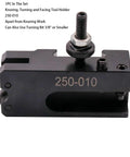 Wedge Type Quick Change Tool Post Set knurling, turning, facing tool holder for mini lathe with engraving 250-010.