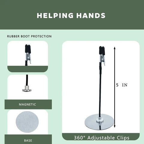 Six Arm Magnetic Helping Hands With Base And Alligator Clips For Soldering Electronics Repair PCB Work Jewelry Making Tool
