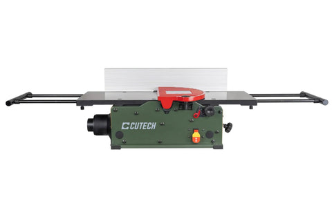 Ten Inch Spiral Cutterhead Benchtop Jointer Built Like A Tank With Heavy Duty Cast Iron Tables and Two Sided Carbide Inserts