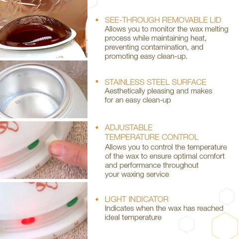 All Purpose Wax Warmer For 14 Oz Wax Cans With Adjustable Temperature Control Melts Hard Wax Soft Wax Beads And Pellets