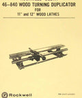 Official Reprint Instructions And Parts List For 11 And 12 Inch Wood Turning Lathe Duplicator, image of duplicator manual cover.