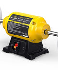 Powerful Three Quarter HP Bench Buffer Polisher With 3600 RPM 8 Inch Dual Cotton Wheels Low Noise For Jewelry Metal Wood Jade Knife Plastic Polishing Machine For Home Shop Pros