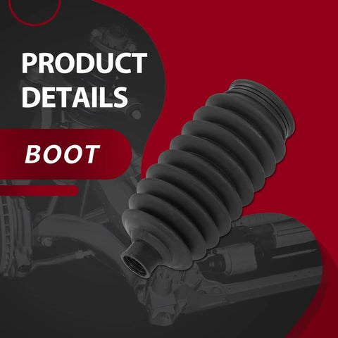 Rubber boot component of Beefed-Up 18 Piece Front Lower Control Arm Ball Joint Sway Bar Link Tie Rod Boot Rear Shock Suspension Kit