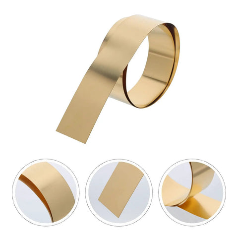 Brass Copper Foil Roll Sheet For Jewelry Making And Crafts DIY Friendly And Great For Creative Projects Thin Brass Sheet With Durable Formability And Wear Resistance Perfect For Mechanical Parts And Artistic Creations 1000x50x0.5 mm rolled brass strip