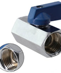 316 Stainless Steel Tap Ball Valve With Double Seal Bidirectional Flow And Quick Quarter Turn Shut Off Feature, showing hexagonal design.