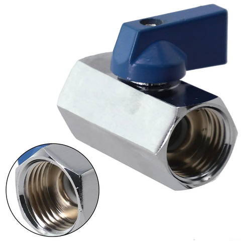316 Stainless Steel Tap Ball Valve With Double Seal Bidirectional Flow And Quick Quarter Turn Shut Off Feature, showing hexagonal design.