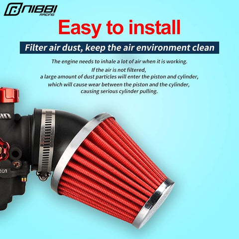48mm Motorcycle Air Filter Beefed Up High Performance For Dirt Bike Pit Bike Motocross GY6 ATV SSR TTR AJS Cone Style