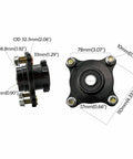 Front Wheel Hub Steering Knuckle Spindle And Brake Disc Rotor For ATV Quad Go Kart No Caliper Heavy Duty Front Rotor Assembly shown with measurements.