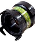 Rotating Rigid Pipe RV Waste Outlet Adapter 3 Inch Hub To Bayonet Hooks Black For Easy Connection And Quick Alignment