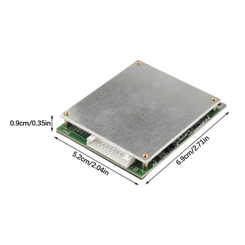 Heavy Duty 10S 36V 35A BMS Protection Board For LiFePO4 Battery Packs with built-in heatsink and dimensions displayed.