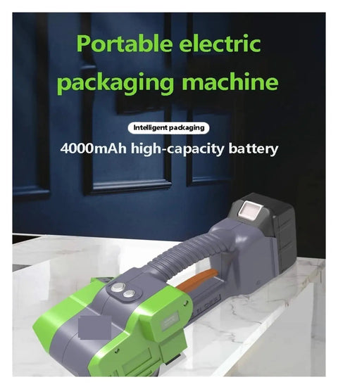 Fully Automatic Handheld Steel Strapping Machine With One Key Portable Electric Baler Kit with 4000mAh battery