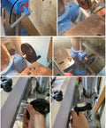 Four Inch Handwheel With Half Inch Bore Heavy Duty Crank Handle installed on drill press and table saw