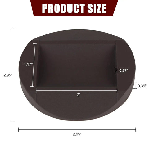 Solid Silicone Caster Cups No Slip Furniture Wheel Stoppers dimensions diagram with 2.95x2.95 inch size and 0.39 inch height