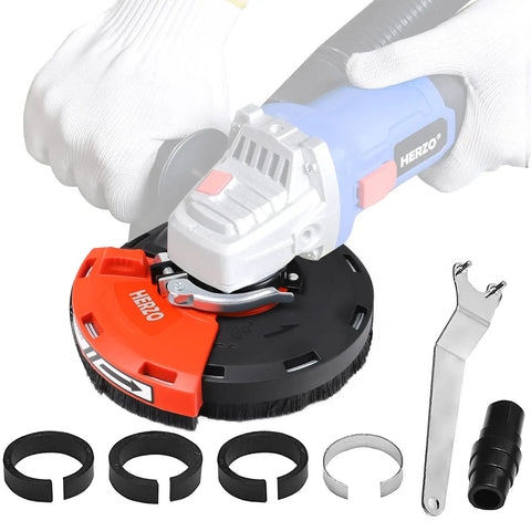 Dust Shroud For Angle Grinder Fits 4 Inch To 5 Inch Grinders Universal Surface Grinding Shield 125mm Front Cap Compatible For 48 To 51mm Grinders Keeps Your Job Site Clean And Dust Free
